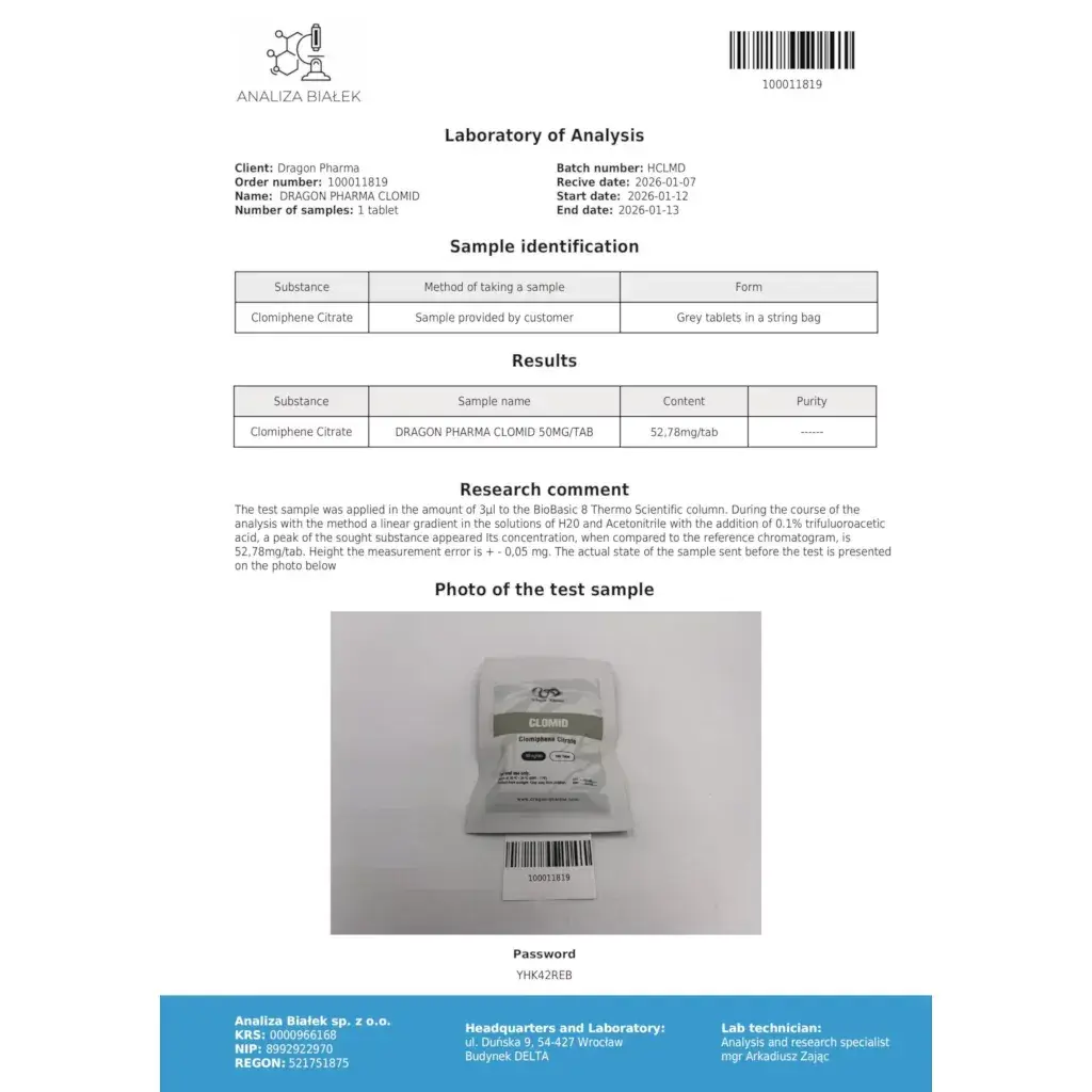 clomid laboratory test result
